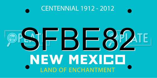 SFBE82 New Mexico License Plate