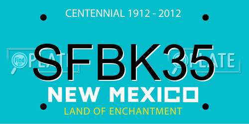 SFBK35 New Mexico License Plate