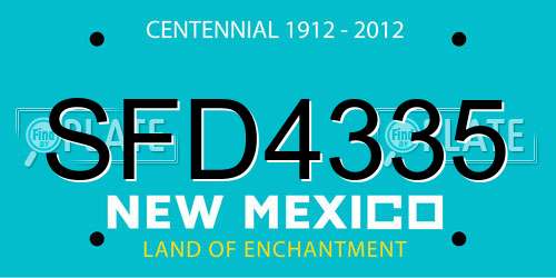 SFD4335 New Mexico License Plate