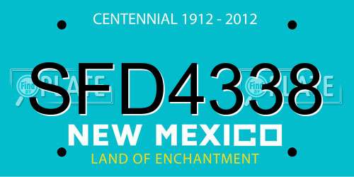 SFD4338 New Mexico License Plate