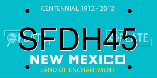 SFDH45 New Mexico License Plate