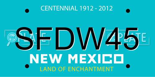 SFDW45 New Mexico License Plate