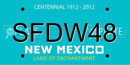 SFDW48 New Mexico License Plate