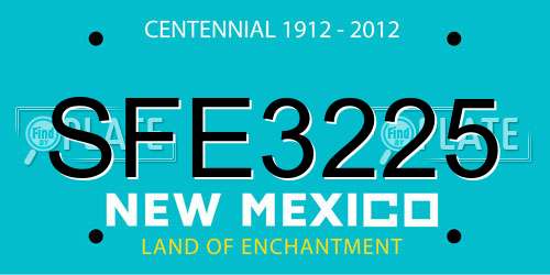 SFE3225 New Mexico License Plate