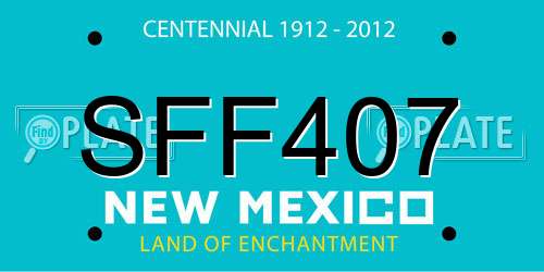 SFF407 New Mexico License Plate