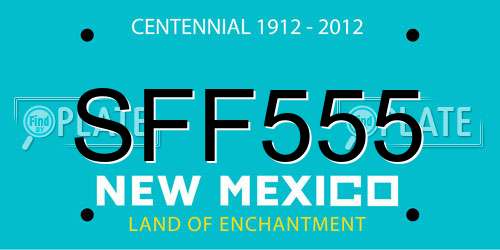 SFF555 New Mexico License Plate