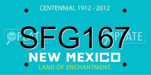 SFG167 New Mexico License Plate