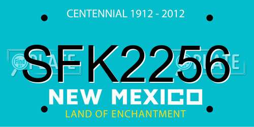 SFK2256 New Mexico License Plate