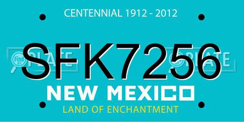 SFK7256 New Mexico License Plate