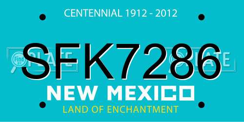 SFK7286 New Mexico License Plate