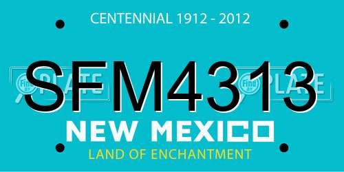 SFM4313 New Mexico License Plate