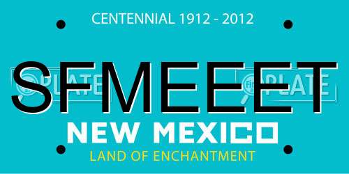 SFMEEET New Mexico License Plate