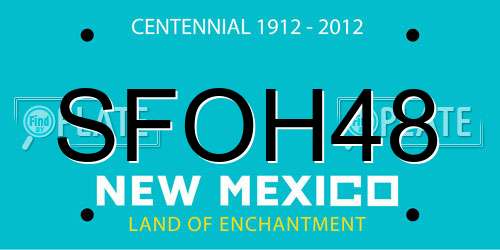 SFOH48 New Mexico License Plate