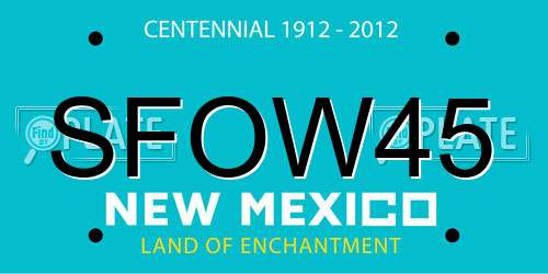SFOW45 New Mexico License Plate