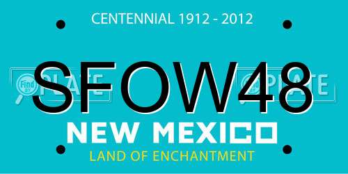 SFOW48 New Mexico License Plate
