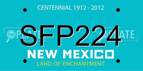 SFP224 New Mexico License Plate