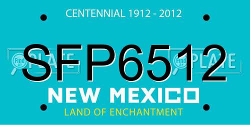 SFP6512 New Mexico License Plate