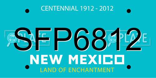 SFP6812 New Mexico License Plate