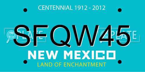 SFQW45 New Mexico License Plate