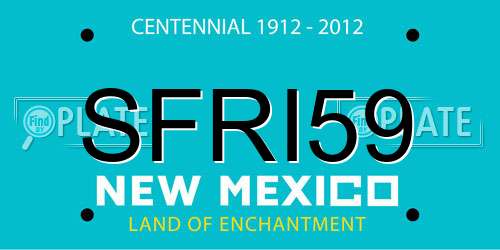 SFRI59 New Mexico License Plate