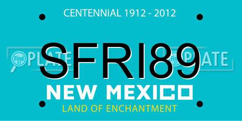 SFRI89 New Mexico License Plate