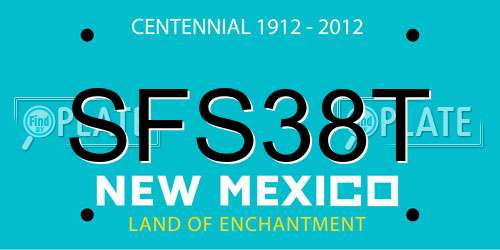 SFS38T New Mexico License Plate