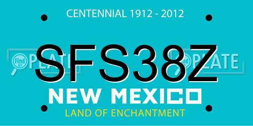 SFS38Z New Mexico License Plate