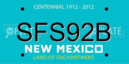 SFS92B New Mexico License Plate