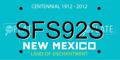 SFS92S New Mexico License Plate