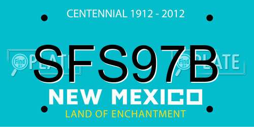 SFS97B New Mexico License Plate
