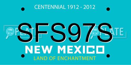 SFS97S New Mexico License Plate