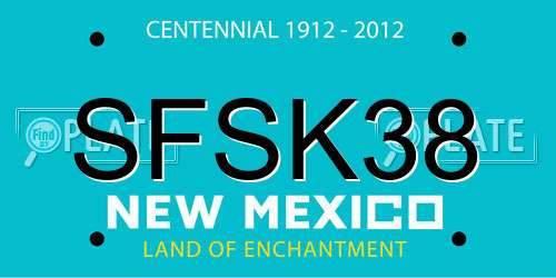 SFSK38 New Mexico License Plate