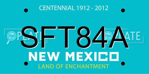 SFT84A New Mexico License Plate