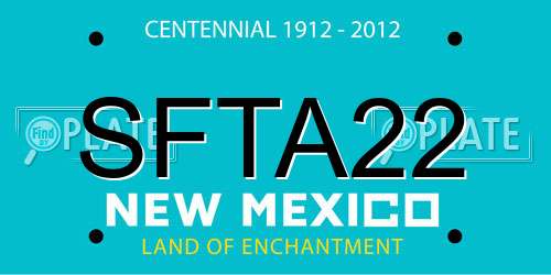 SFTA22 New Mexico License Plate