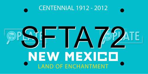 SFTA72 New Mexico License Plate