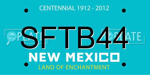 SFTB44 New Mexico License Plate