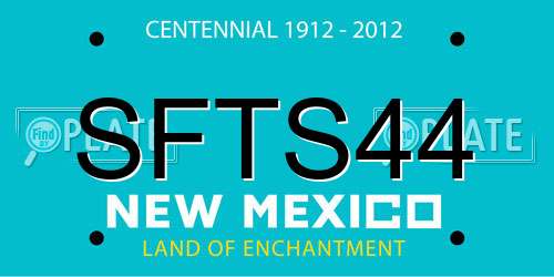 SFTS44 New Mexico License Plate
