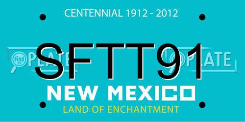 SFTT91 New Mexico License Plate