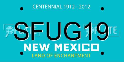 SFUG19 New Mexico License Plate