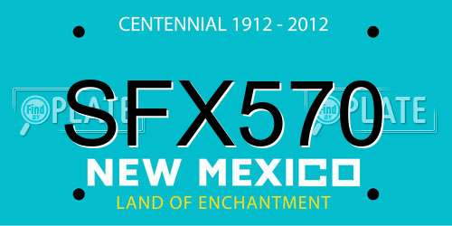 SFX570 New Mexico License Plate