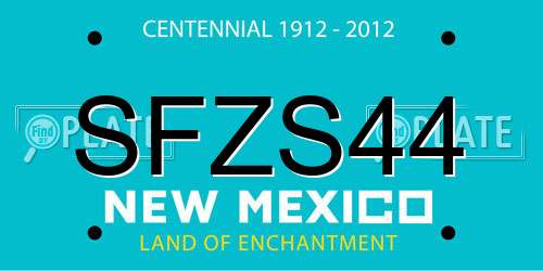 SFZS44 New Mexico License Plate