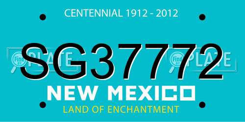 SG37772 New Mexico License Plate