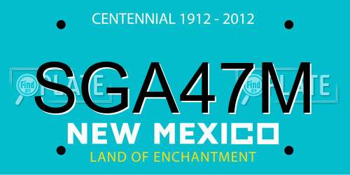 SGA47M New Mexico License Plate