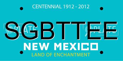 SGBTTEE New Mexico License Plate