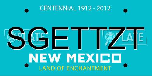 SGETTZT New Mexico License Plate