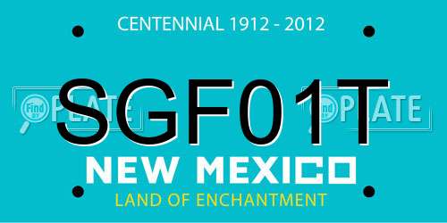 SGF01T New Mexico License Plate