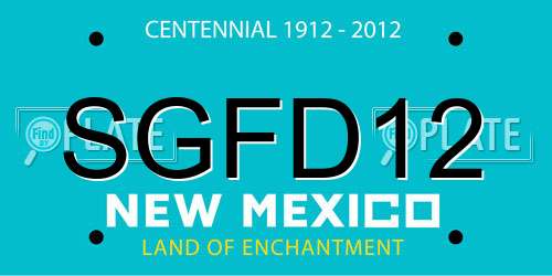 SGFD12 New Mexico License Plate