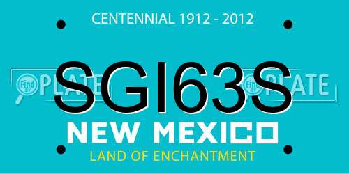 SGI63S New Mexico License Plate