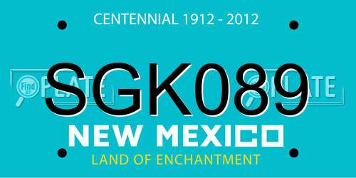 SGK089 New Mexico License Plate