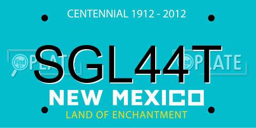 SGL44T New Mexico License Plate